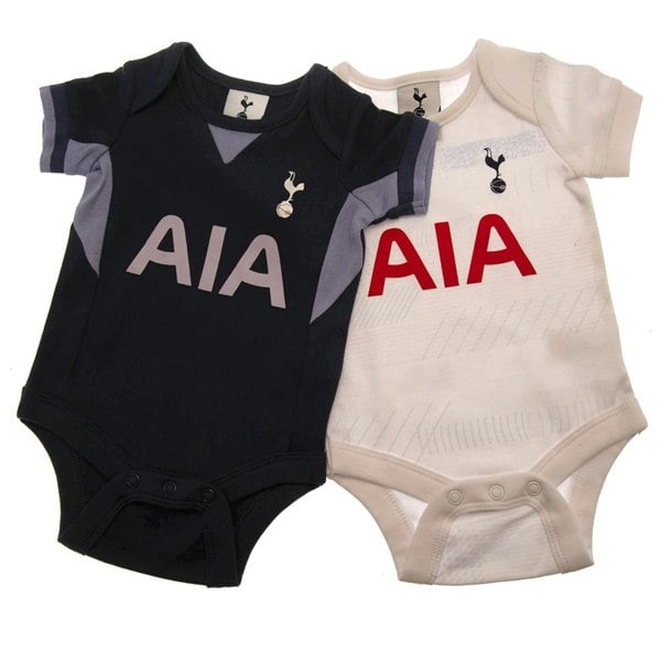 Tottenham Hotspur FC Baby 2023-2024 Kit Bodysuit (Pack of 2) - Navy Blue/Lily White