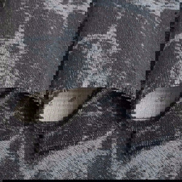 Machine Washable Flatweave Rug Abstract Design in Grey