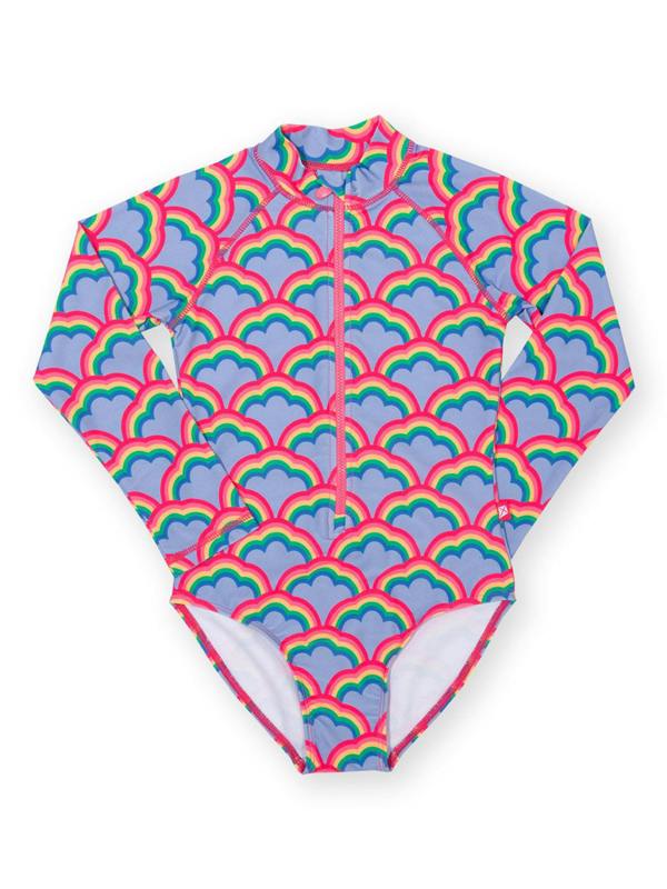 Kite Girls Rainbow Shell Long-Sleeved Swimsuit