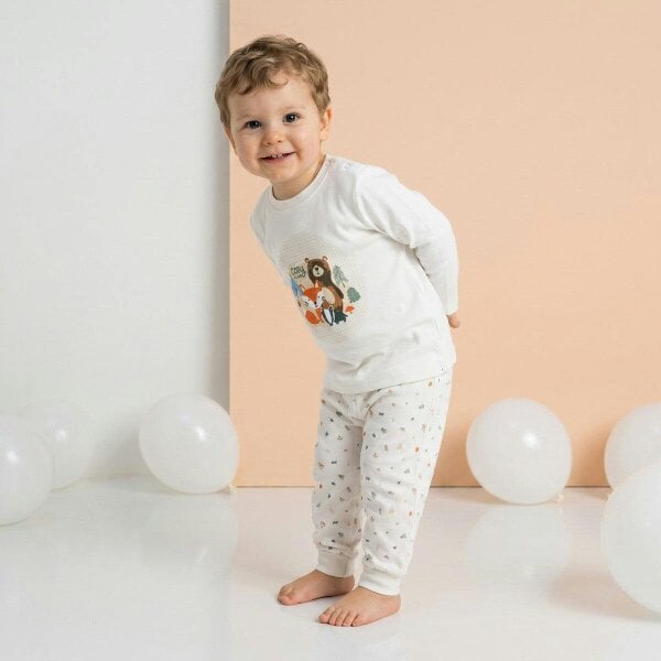 Mini Cuddles Animal-Print T-shirt (Cream & Brown), 3 Pack