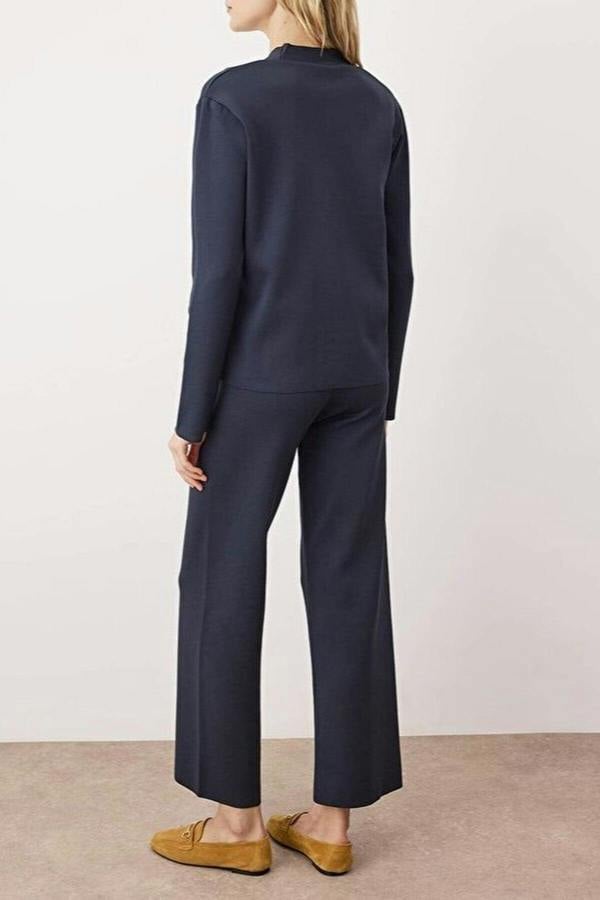WOVCOR 2-Piece V-Neck Button Detail Cardigan-Pants Knitwear Set