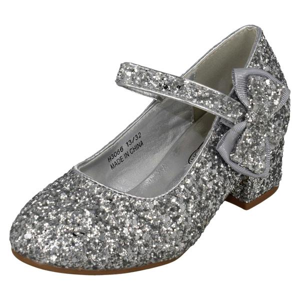 Spot On Girls Spot On Block Heel Party Shoes H3086