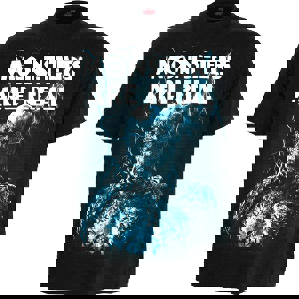 MONSTERS ARE REAL - Front Print T-Shirt Black