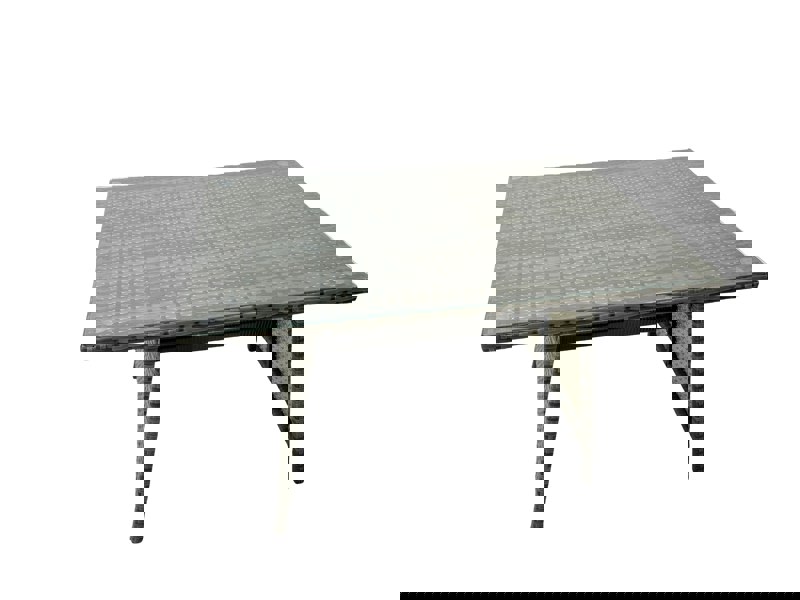 Fimous Garden Rattan Outdoor Furniture Set 6 Seater with 3 Seater Sofa 2 Side Table Dark Grey