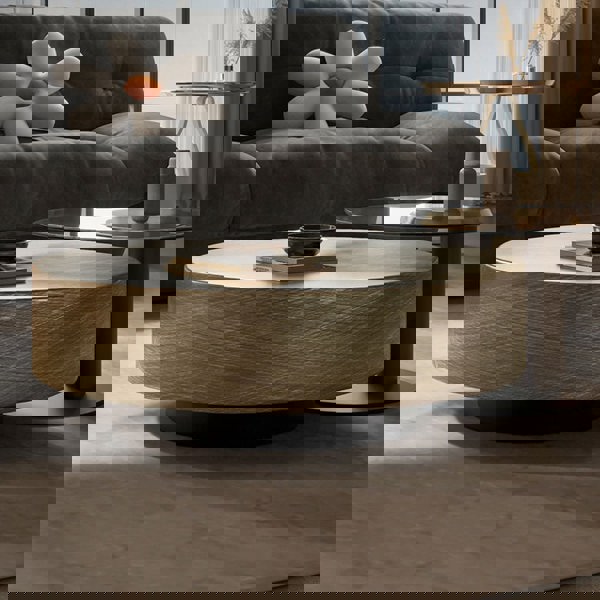 T94 Golden Nesting Coffee Table, Glass-Ritconcept-Rit Concept