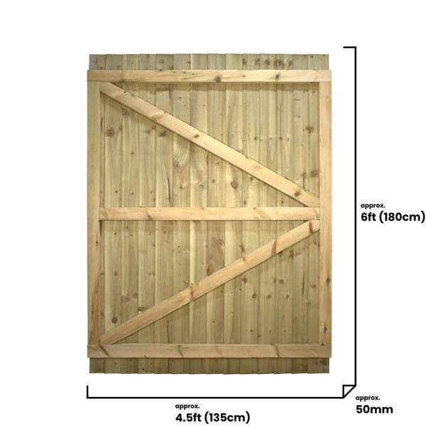 [rackhams variation] gate feather edge fully framed flat top [h.1800 x w.options] 6
