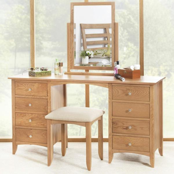Statement Furniture Edward Hopper Pedestal Dressing Table with 8 Drawers