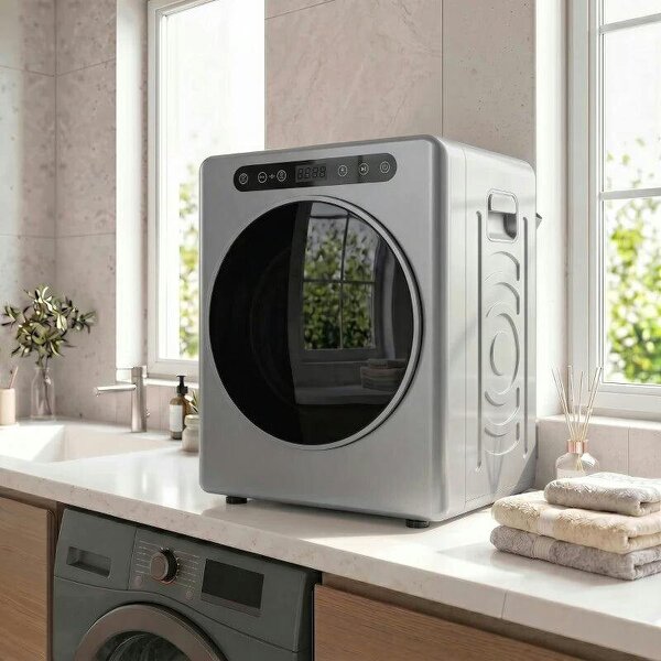 5 kg Compact 40-60°C Tumble Dryer - Silver Tone - Silver