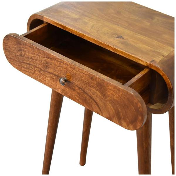 Artisan Furniture Solid Wood Chestnut London Mini Chestnut Console, 1 Drawer, Brown