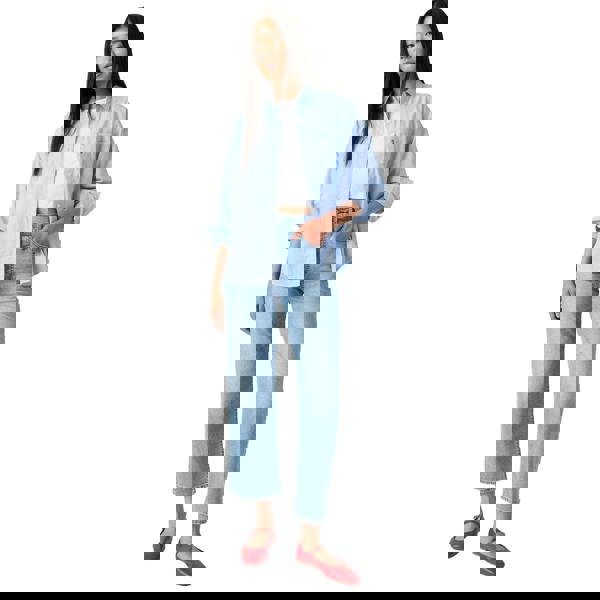 Levis Womens/Ladies Ribcage Cotton Linen Straight Leg Jeans - Blue - 