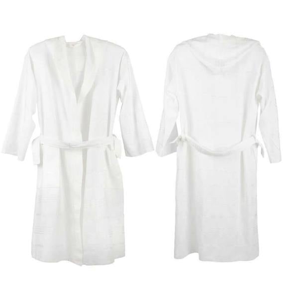 Cotton Unisex Hammam Bathrobe, White