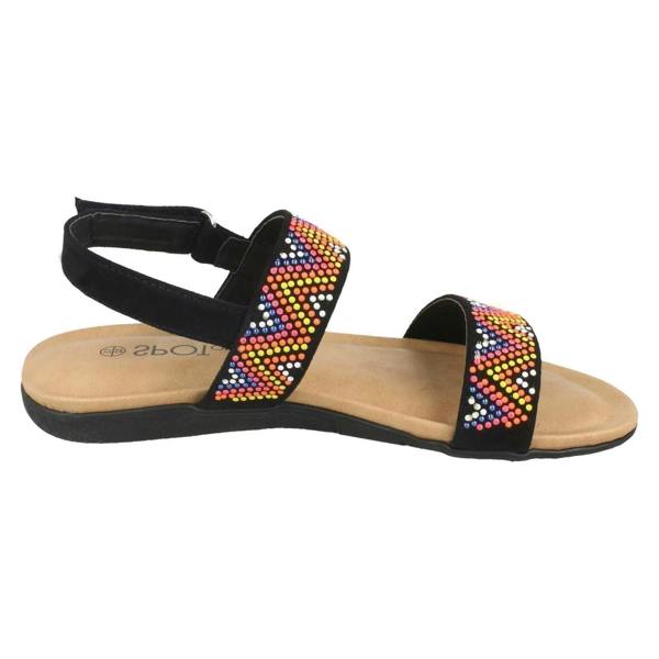 Spot On Girls Spot On Flat Aztec Slingback Sandals