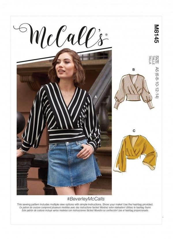 McCalls 8145 Paper Sewing Pattern – Women's Top, Easy
