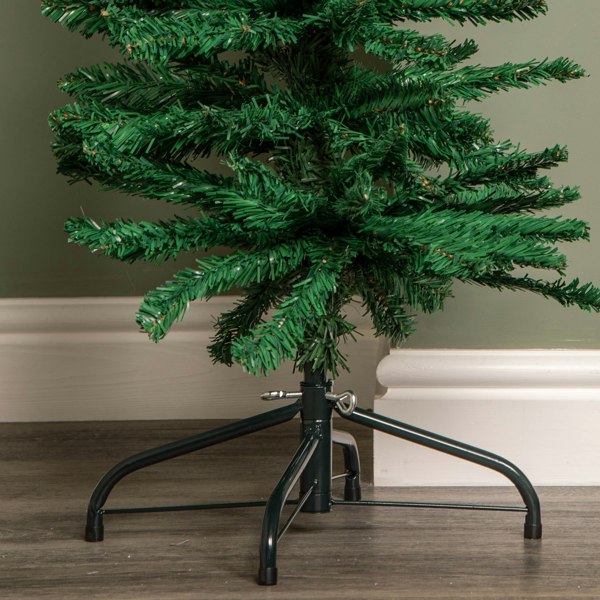 Samuel Alexander 5ft (1.5m) Green Artificial Pencil Christmas Tree With Green Metal Stand and 236 Tips