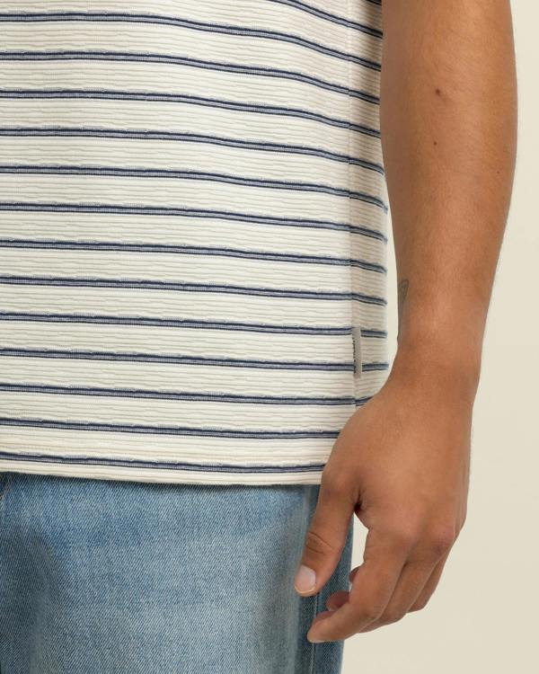 Larsson & Co Bergen - Textured Stripe Polo Shirt