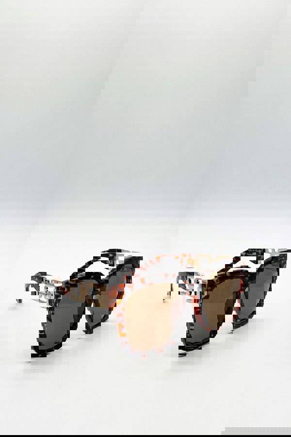 SVNX Oversized Sunglasses with Gold Chain Detail