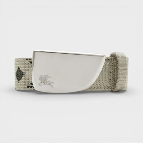 Burberry Check webbing shield Belt Beige