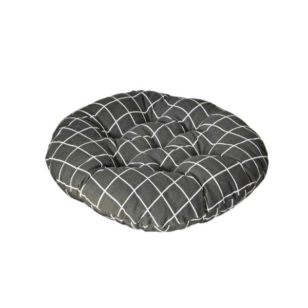 Anyhouz Anypillow Black Grid Pattern Soft Seat Cushion