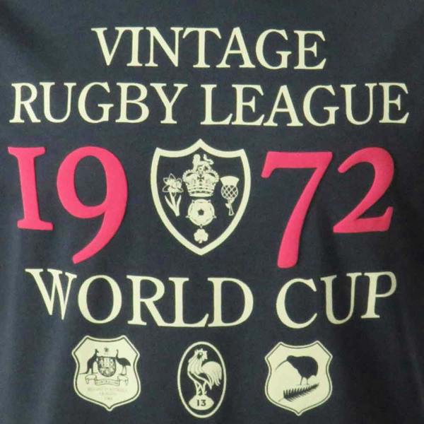 1972-Rugby-League-T-Shirt-World-Cup-Vintage-Navy-Print