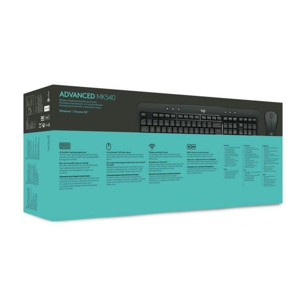 Dyzi MK540 Wireless Keyboard Mouse Combo 2.4GHz USB Full Size Black