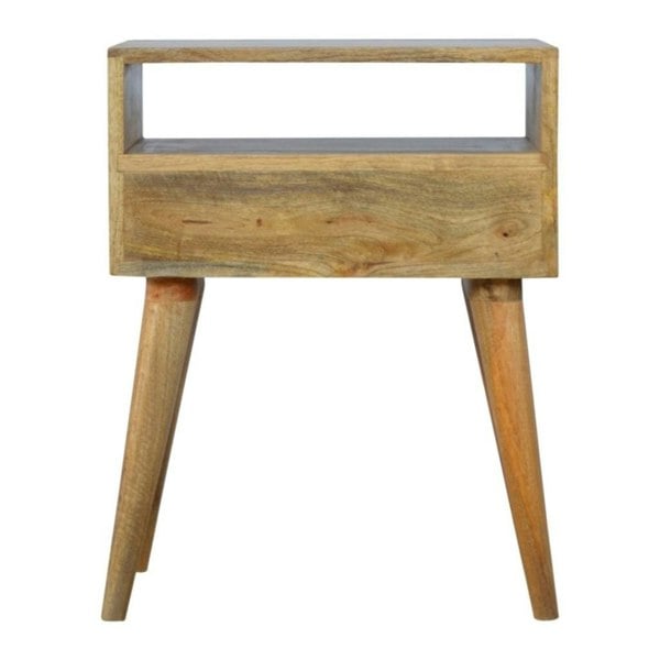Artisan Furniture Grey Tweed Bedside with Open Slot