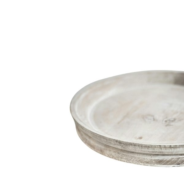 Ivyline Padstow White Wash Wooden Candle Tray