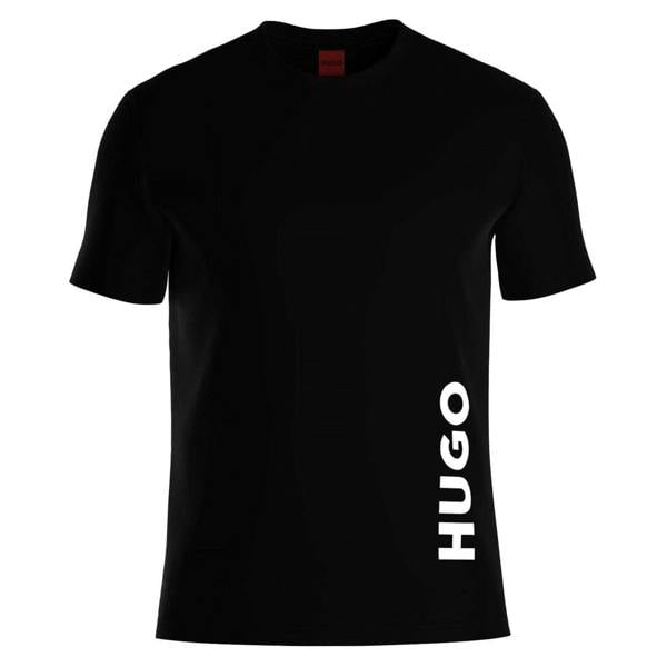 Hugo Mens Logo Organic Cotton T-Shirt - Black - 