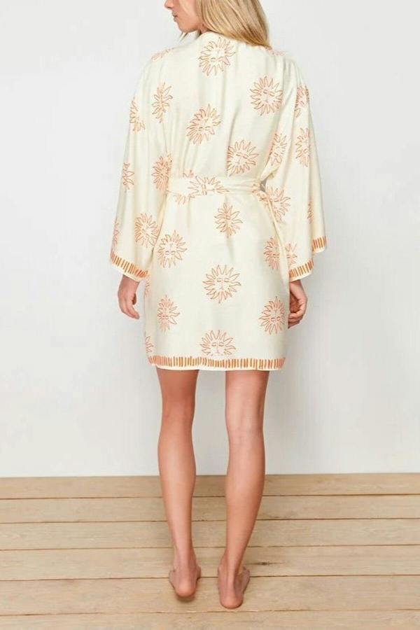 WOVCOR Galaxy Print Viscose Woven Dressing Gown