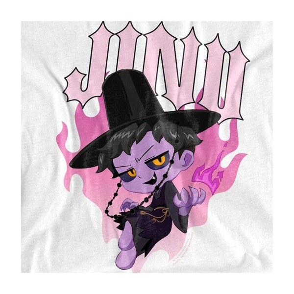 K-Pop Demon Hunters Childrens/Kids Jinu Flaming Heart T-Shirt - White