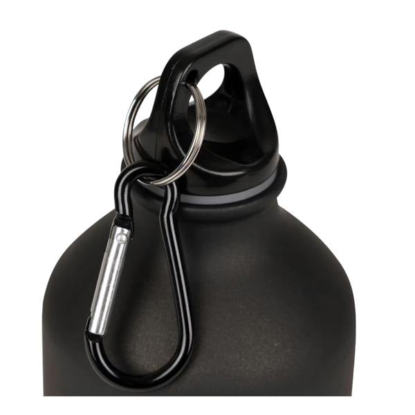 Trespass Swig Sports Bottle With Carabiner (0.5 Litres) - Matt Black - 