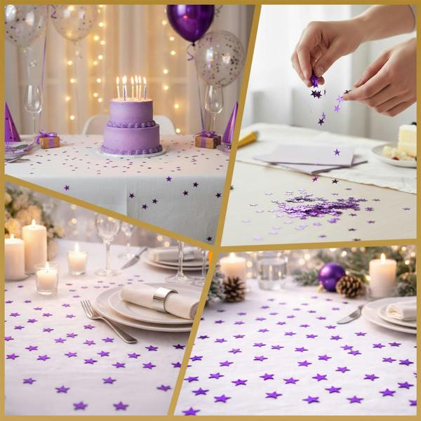 Purple Star Confetti Table Scatter for Birthday Parties, Weddings and Festive Events image 1