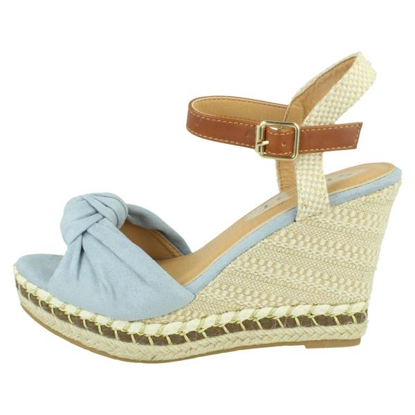 Spot On Ladies Spot On Knotted Vamp Wedges F12016