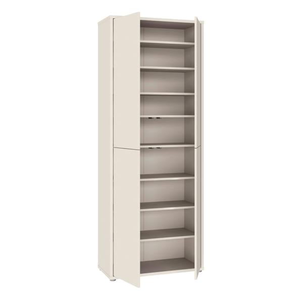 Furniture To Go Alice Springs Tall Shoe Cabinet with 4 Doors Push-to-Open in Sand