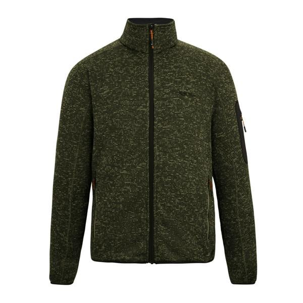 Regatta Mens Newhill Marl Full Zip Fleece Jacket - Dark Khaki