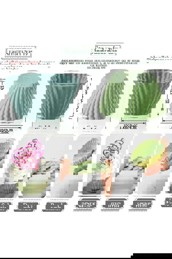 Living and Home 24pcs Reusable Silicone Muffin Baking Cups Multicolour