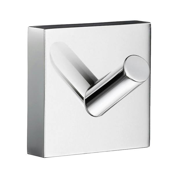 Single polished chrome towel hook