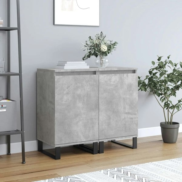 Berkfield Sideboards 2 pcs Concrete Grey 40x35x70 cm Engineered Wood