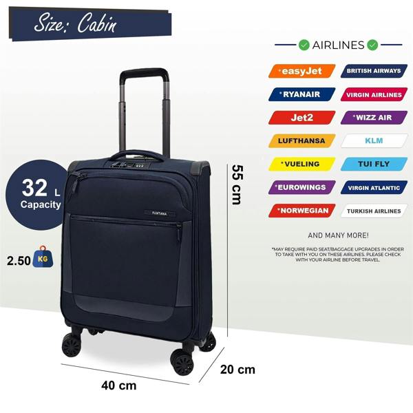 Eagle Luggage Lightweight  4 Wheel Luggage Suitcase