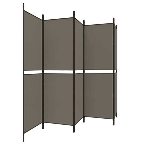 Berkfield 5-Panel Room Divider Anthracite 250x180 cm Fabric