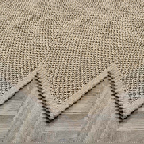 Bordered Light Beige Non-Slip Sisal Rug |Natural Home Decor