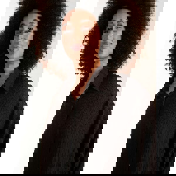 Blue Vanilla Crinkle Oversized Shirt