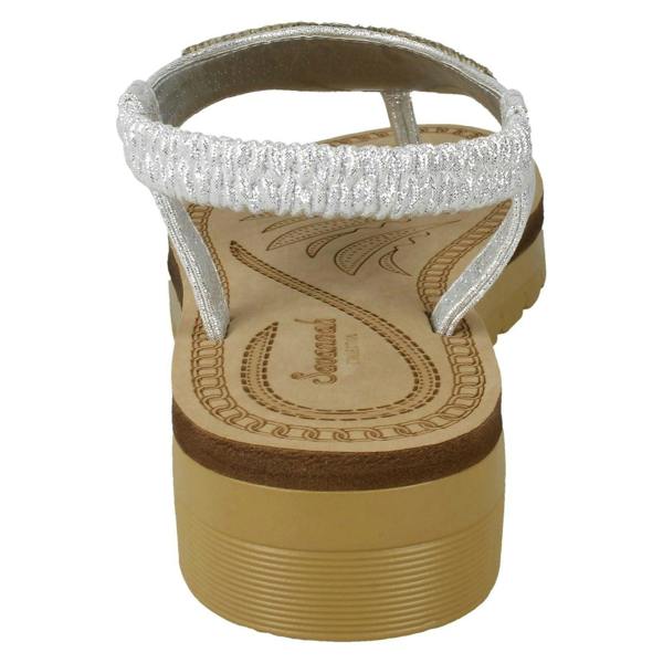 Savannah Ladies Savannah Mid Wedge Toepost Sandals