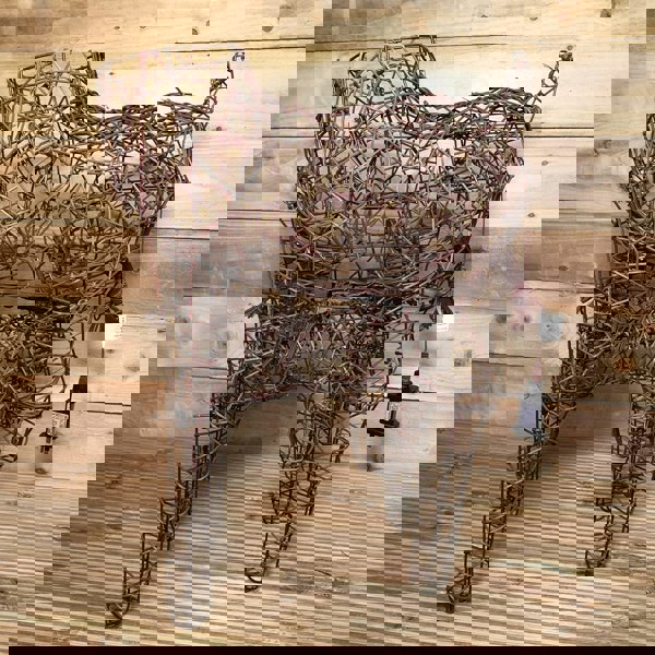 Samuel Alexander 1m (53") Brown Outdoor Standing Wicker Reindeer Decoration With LED Lights