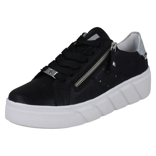 Rieker Ladies Rieker Sport Punched Detail Wedge Trainers W2605