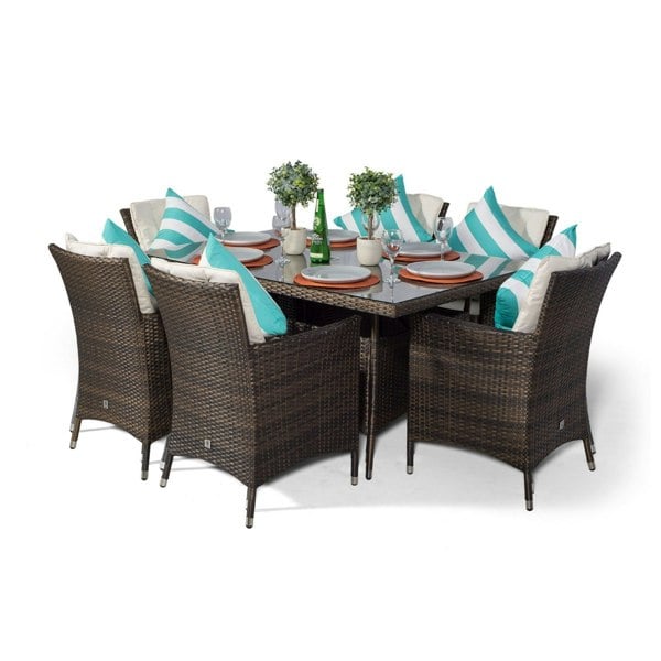 Giardino Savannah Rectangular 6 Seater Rattan Patio Dining Set