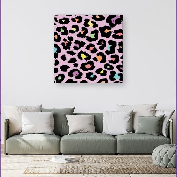 Warren Reed Pink Leopard Print Canvas