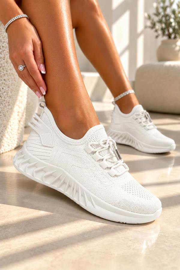 Love Lemonade Zaya Lightweight Mesh Athleisure Trainers White