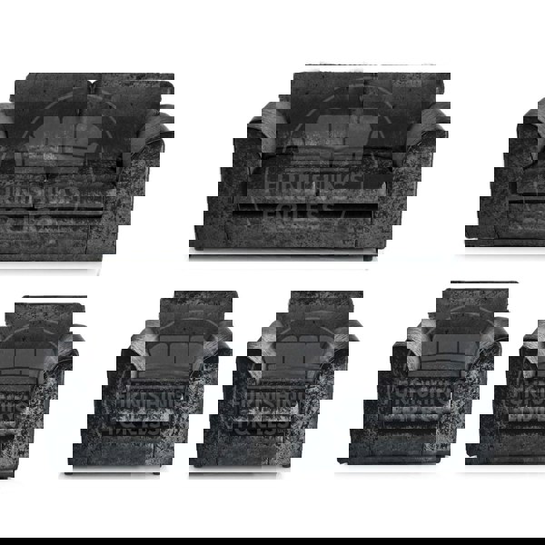 Furnishings For Less Crystal Crushed Velvet 3 Seater and 2 Armchairs Full Back