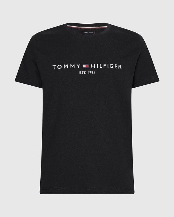 Tommy Hilfiger Mens Core Tommy Logo Tee - Black