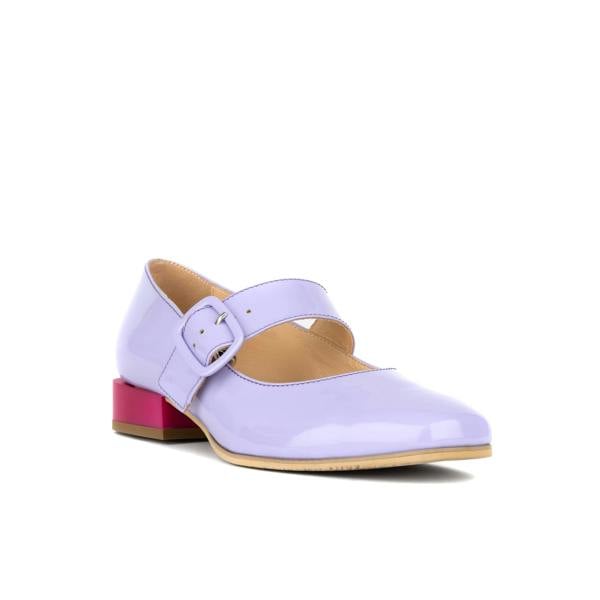 Embassy London Bliss - Lavender & Rose - Women's block heel square toe patent leather Mary-Jane